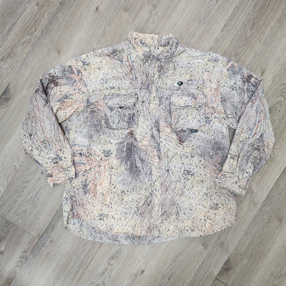 Mossy Oak Men's Brush Lightweight Button Up Shirt Size 2XL